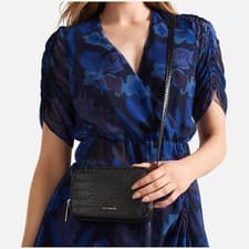 Image of Ted Baker Stina Mini Camera Bag Mock Croc