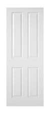Image of Premdor White Primed 4 Panel Textured Moulded Internal Door - 1981 x 838 mm SnS