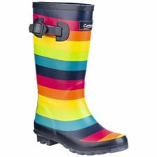 Image of Cotswold Rainbow Wellies Multicoloured Unisex Childrens Rubber Wellingtons
