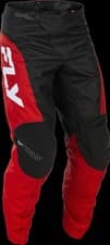 Image of Fly Racing F-16 MX Pant Black Red White Adult Motocross Off-Road Enduro
