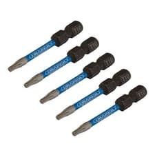 Image of Draper Expert Tx-Star Impact Screwdriver Bits T10 X 50mm 1/4" Hex - 05649