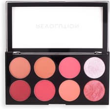 Image of Revolution Beauty London, Ultra, Blush Palette, Sugar & Spice, 8 Shades,12.8G