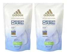 Image of Adidas Deep Care Shower Gel for Women 400ml Refill - Pack of X2