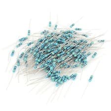 Image of 200 Pcs 1/2W 4.7K Ohm Carbon Film Resistors - 1% Tolerance Axial Lead