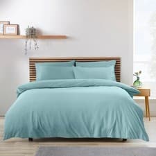 Image of Catherine Lansfield So Soft Non-Iron Duvet Cover Bed Set Or Fitted Sheet DuckEgg