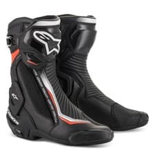 Image of Alpinestars SMX Plus V2 Boots Black White Red Sports Racing Motorcycle Riding OY