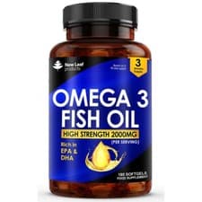 Image of Omega 3 Supplements 2000mg Softgels - High Strength Fish Oil + Vitamin E