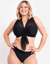 Image of Curvy Kate Bandeau Bikini Strapless Multiway Wrapsody Womens Swimwear Black D-J
