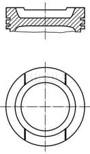 Image of Engine piston Coated 033 20 00 MAHLE for VW AUDI SKODA SEAT