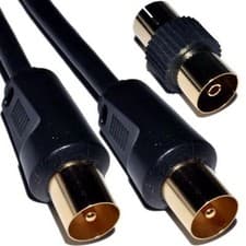 Image of Coaxial TV Aerial Cable Extension RF Fly Lead Digital Male to Male Coax 1m - 50m