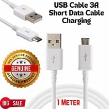 Image of 0.5m 50cm FLAT USB A To MICRO B TYPE 24AWG FAST CHARGE Cable Lead BLACK LOT