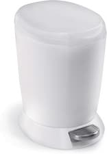 Image of simplehuman CW1318 6L Round Pedal Bin, Small Bin for Bathroom Bedroom Office