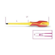 Image of Beta 012720703 3x60mm Screwdrivers For Cross Phillips Screws 1000V VDE