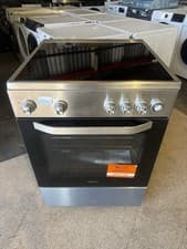 Image of HOTPOINT Multiflow H6V5KMX/UK 60cm Electric Ceramic Cooker - Stainless Steel
