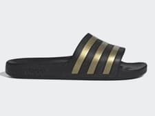 Image of adidas Adilette  Aqua Unisex Slides Sandals Black (EG1758) Size UK 8