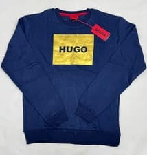 Image of Hugo Boss Crew Neck Sweatshirt Featuring Box Logo Print