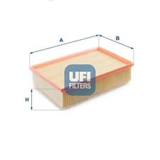Image of Air filter Filter Insert 30.587.00 UFI for SEAT VW ZASTAVA AUDI SKODA FORD