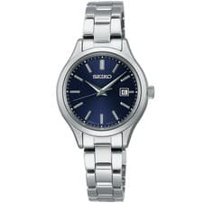 Image of Seiko Selection STPX095 Solar Women's Watch Navy Dial Date Stainless Steel NEW