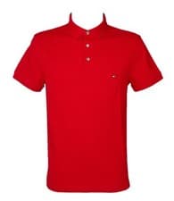 Image of TH TOMMY HILFIGER men's polo shirt short sleeve with collar and buttons stretch