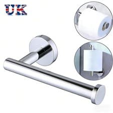 Image of Toilet Roll Holder Dispenser Wall Mounted Stainless Steel Modern Style UK🔥