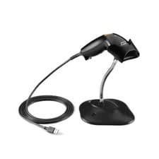 Image of Zebra LS1203 Barcode Scanner, Black, USB cable, stand - LS1203-7AZU0100SR