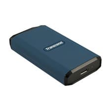 Image of 4TB Transcend ESD410C Portable SSD USB Type-A/Type-C Water-Resistant Dark Blue