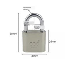Image of 30/40/50/60mm Heavy Duty Padlock Steel Outdoor gate shed Lock Long Shackle