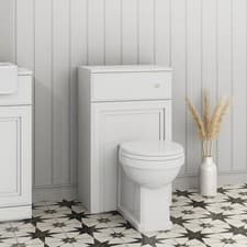 Image of 500mm White Back to Wall Toilet Unit Only - Westbury BeBa_27054