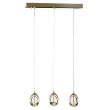 Image of Visconte Bulla Ceiling Pendant Bar 4.8W Integrated LED 3 Light - Polished Gold