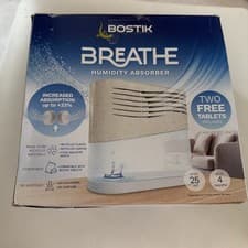 Image of Bostik 'Breathe' Dehumidifier Humidity & Moisture Absorber with 2 Tablets | BNIB