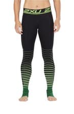 Image of 2XU Womens Refresh Recovery Compression Womens Black/Green Tights, Large, WA4418