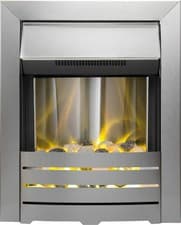 Image of Adam Helios Electric Fire in Brushed Steel