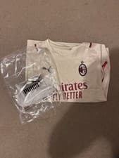 Image of AC Milan Away Shirt Cream Size Large Limited Edition Brand New