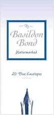 Image of Basildon Bond 20pk 89 x 187mm Watermarked Blue Envelopes Peel & Seal