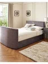 Image of Prent King TV Bed with Voice Control Grey Stylish and Modern Bed Solution