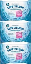 Image of Natracare Safe to Flush Moist Tissues 30 Wipes (Pack of 3)