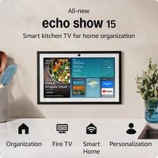Image of Echo Show 15 2nd Gen 15.6in smart display w/Alexa Fire TV or Remote Control New