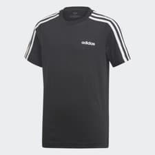 Image of Adidas Kids Black Classic 3 Stripe T-Shirt 7-8 Years **New** DV1798