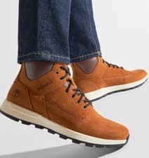 Image of Size 8-11 || Timberland Boots || Mens RRP £135 Rust Brown Nubuck Mid Hiker Shoes