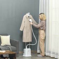 Image of Upright Garment Clothes Steamer with 6 Steam Setting and 1.7L Water Tank White