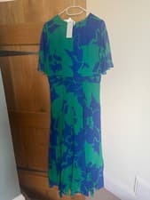 Image of Hobbs dress. Green and blue