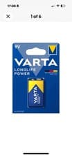 Image of Varta Longlife Power 9V PP3 6LR61 Alkaline Batteries