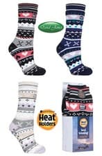Image of LADIES SOUL WARMING DUAL LAYER HEAT HOLDERS SLIPPER SOCKS 4-8 UK 37-42 EUR
