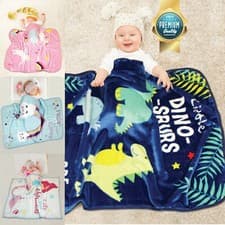 Image of Kids Super Soft Warm Cosy Blanket for Boys & Girls Bed Throw Children Unicorn