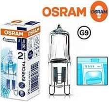 Image of 2X OSRAM OVEN HALOPIN 25W G9 HALOGEN CAPSULE BULB,Warm White 2700K, 230//240V