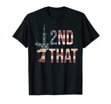Image of USA Flag Patriotic Pro Gun AR-15 I 2nd That Second Amendment T-Shirt