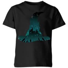 Image of Harry Potter Sorting Hat Silhouette Kids T-Shirt | Official Licensed | Black