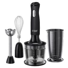 Image of Russell Hobbs 3in1 Hand Blender, Electric Whisk & Chopper, Matte Black - 24702