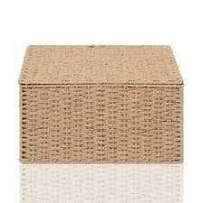 Image of Arpan Storage Basket Hamper Box With Lid Paper Rope Xlage, Large, Medium, Small