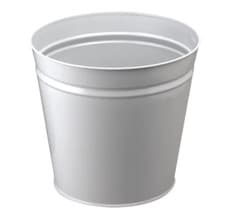 Image of Q-Connect Metal Waste Bin 15 Litre Round Grey +Free Next Working Day Delivery